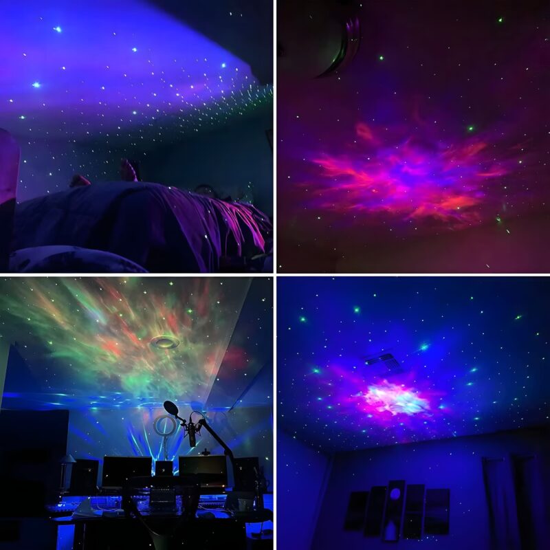 PROJEKTOR LED LAMPKA NOCNA RZUTNIK GWIAZD NIEBA ASTRONAUTA DLA DZIECI PILOT (6)