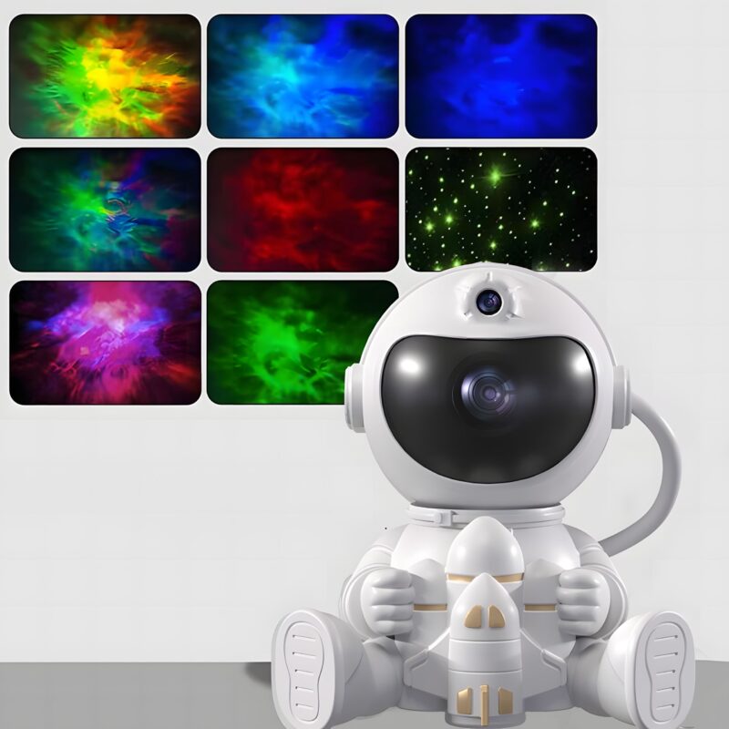 PROJEKTOR LED LAMPKA NOCNA RZUTNIK GWIAZD NIEBA ASTRONAUTA DLA DZIECI PILOT (7)